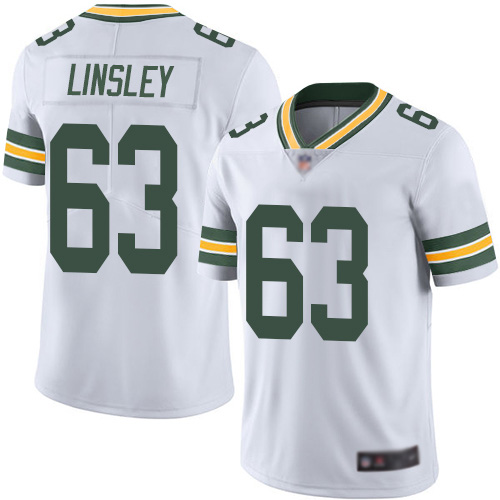 Green Bay Packers Limited White Men 63 Linsley Corey Road Jersey Nike NFL Vapor Untouchable